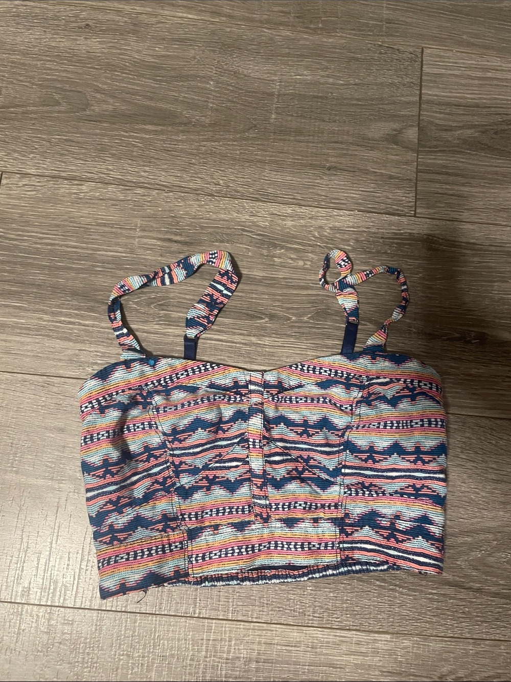 Women's Multicolor Tribal Print Crop Top - No Brand